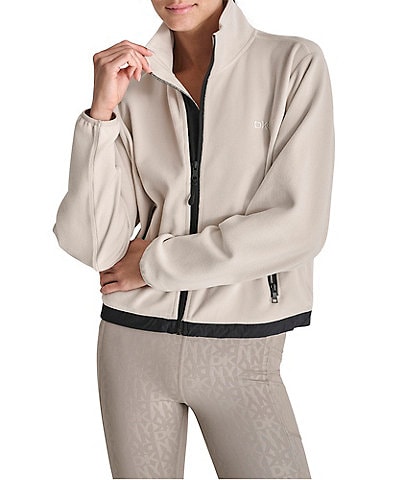 DKNY Sport Mock Neck Long Sleeve Full Zip Jacket