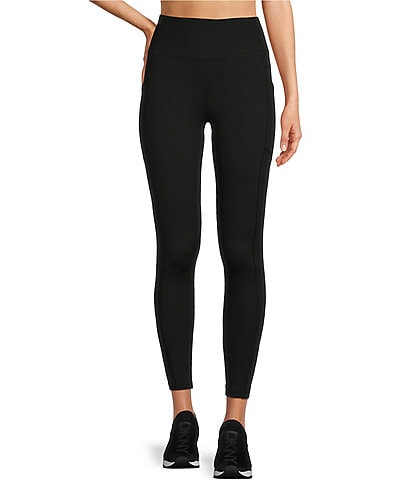 DKNY Sport Sueded Compression High Waisted Ankle Length Leggings