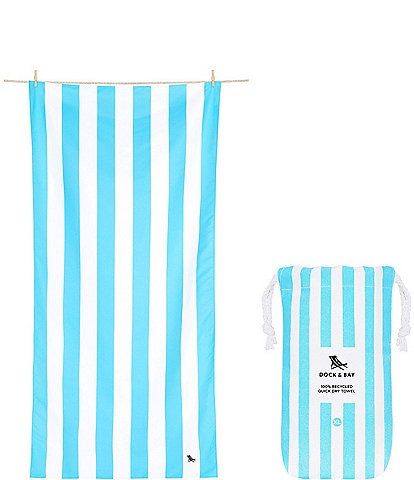 Dock & Bay Cabana Stripe Quick Dry & Recycled Materials Beach Towel