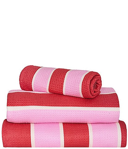 Dock & Bay Waffle Texture Striped Quick Dry and Recycled Materials Bath Towel