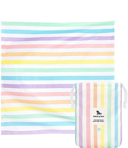 Dock & Bay Unicorn Waves Quick-Dry Beach Towel for Two