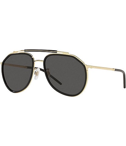 Dolce & Gabbana Men's Dg2277 57mm Pilot Sunglasses