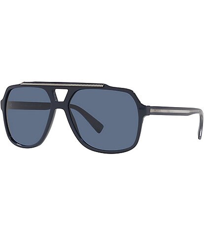 Dolce & Gabbana Men's Dg4388 60mm Pilot Sunglasses