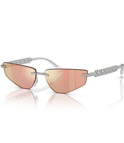 Dolce & Gabbana Women's DG230158-Z 58mm Mirrored Iridescent Rectangle Sunglasses