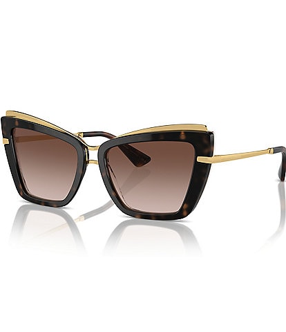 Dolce & Gabbana Women's DG4472 54mm Havana Cat Eye Sunglasses