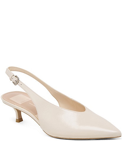 Dolce Vita Alenna Leather Kitten Heel Slingback Pumps