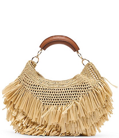 Dolce Vita Amarilis Raffia Top Handle Bag