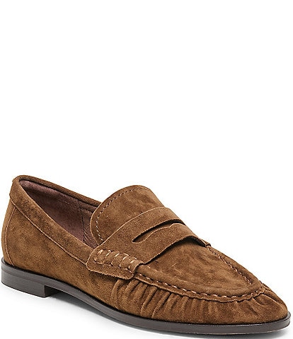 Dolce Vita Baxen Suede Pleated Loafers