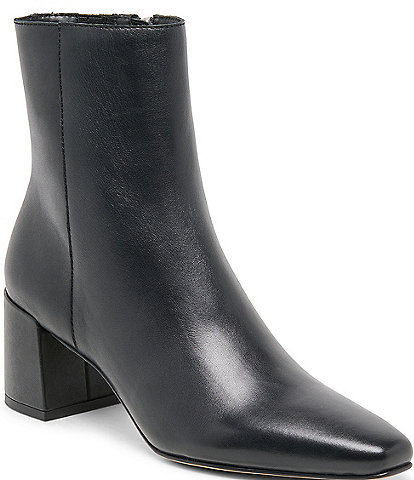 Dolce Vita Bayra Leather Block Heel Booties