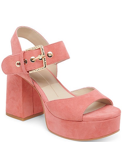 Dolce Vita Bobby Suede Ankle Strap Platform Sandals