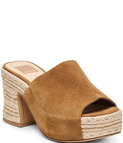 Dolce Vita Bohdi Espadrille Suede Platform Sandals