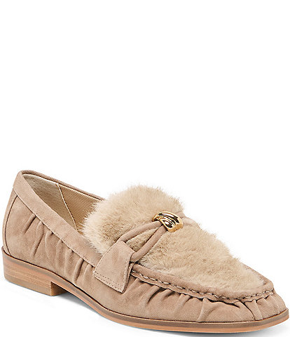 Dolce Vita Bonie Plush Suede Faux Fur Loafers