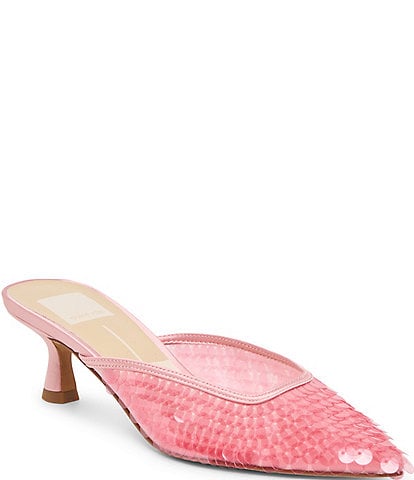 Dolce Vita Cleo Sequin Kitten Heel Mules