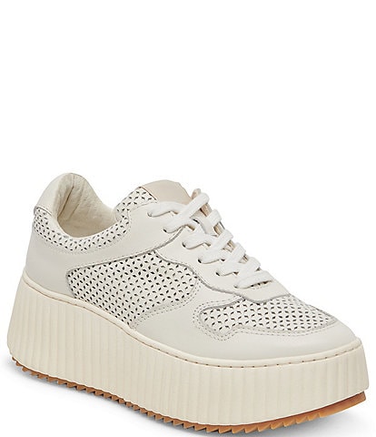 Dolce Vita Daisha Perforated Leather Platform Sneakers