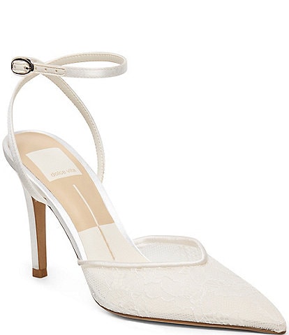 Dolce Vita Elara Lace Ankle Wrap Stiletto Pumps
