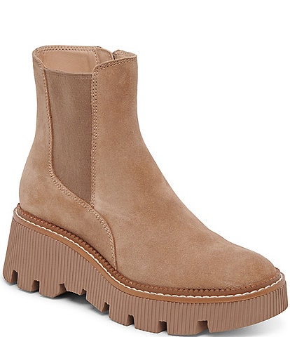 Dolce Vita Emmet H2O Water-Resistant Suede Lug Sole Booties