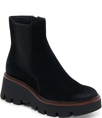 Dolce Vita Emmet H2O Water-Resistant Suede Lug Sole Booties