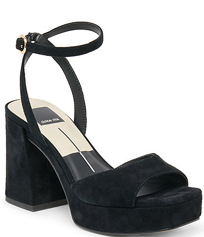 Dolce Vita Felica Suede Ankle Strap Platform Dress Sandals