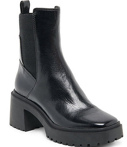 Dolce Vita Grizly H2O Patent Leather Lug Sole Booties
