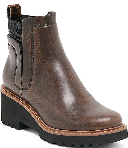 Dolce Vita Huey Distressed Leather Lug Sole Booties