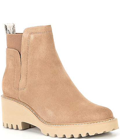 Dolce Vita Huey H2O Waterproof Suede Lug Sole Booties