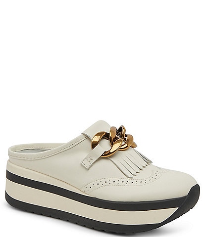 Dolce Vita Jerry Leather Chain Detail Platform Loafer Mules