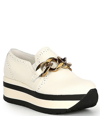 Dolce Vita Jhenee Leather Chain Detail Platform Loafers