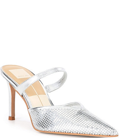 Dolce Vita Kanika Mesh Metallic Dress Mules