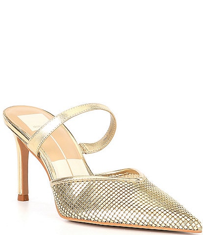 Dolce Vita Kanika Mesh Metallic Dress Mules