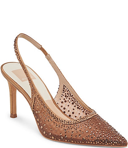 Dolce Vita Kaye Crystal Mesh Slingback Dress Pumps