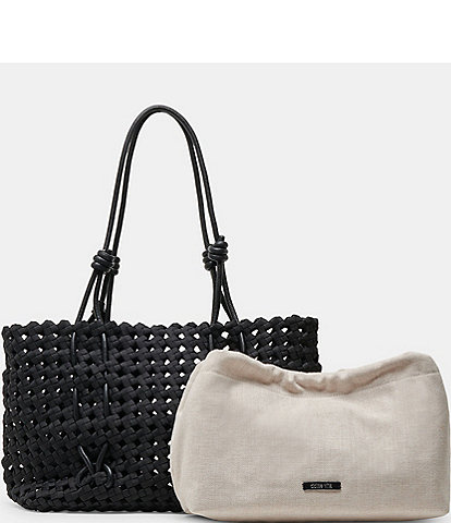 Dolce Vita Logan Woven Tote Bag With Pouch