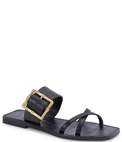 Dolce Vita Lowyn Leather Buckle Detail Banded Sandals