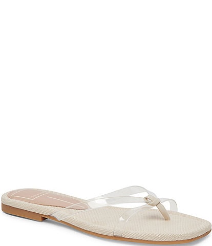 Dolce Vita Lucca Clear Vinyl Flat Thong Sandals