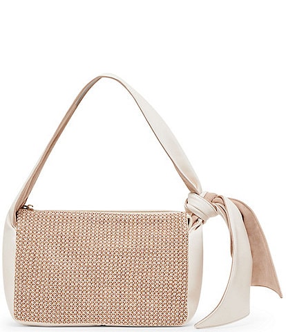 Dolce Vita Lucie Raffia Top Zip Shoulder Bag