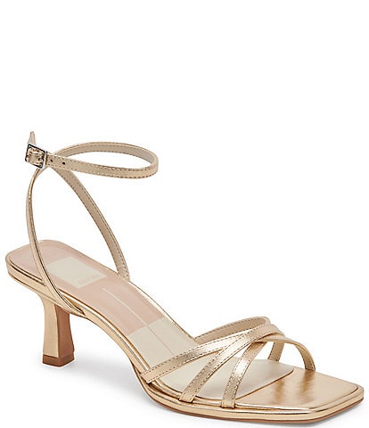 Dolce Vita Manji Patent Leather Kitten Heel Dress Sandals