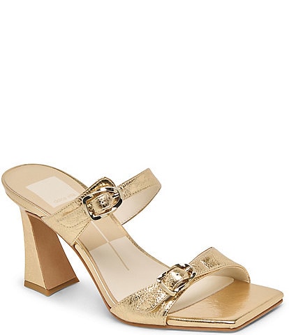 Dolce Vita Narcia Leather Buckle Detail Banded Dress Sandals