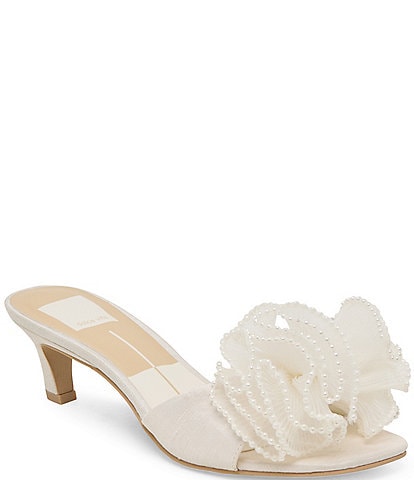 Dolce Vita Narita Pearl Bow Detail Slip-On Dress Sandals