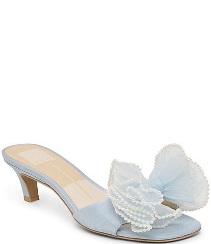 Dolce Vita Narita Pearl Bow Detail Slip-On Dress Sandals