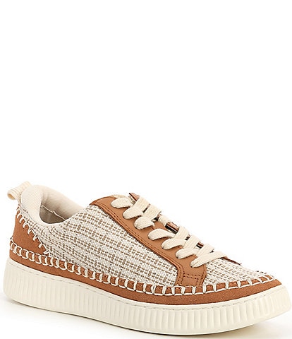 Dolce Vita Nicona Woven Mixed Leather Sneakers