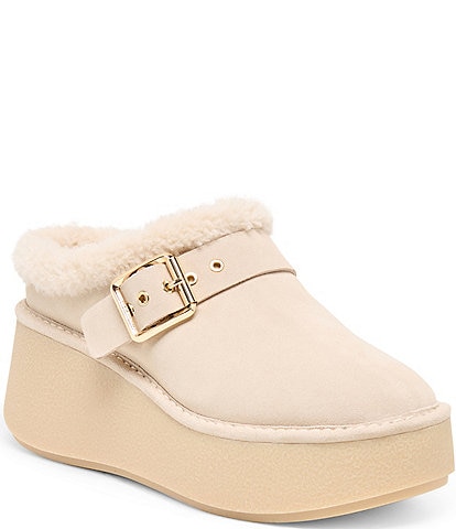 Dolce Vita Oslo Plush Suede Platform Clogs