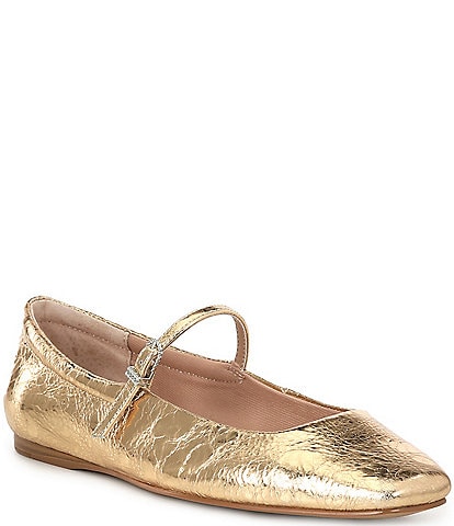 Dolce Vita Reyes Crinkle Leather Mary Jane Ballet Flats