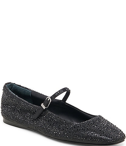 Dolce Vita Reyes Crystal Rhinestone Mary Jane Ballet Flats