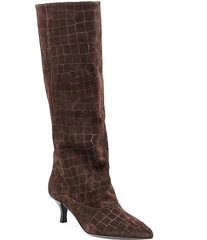 Dolce Vita Roxla Embossed Suede Tall Slouch Boots