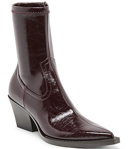Dolce Vita Rutger Patent Leather Pointed Toe Booties