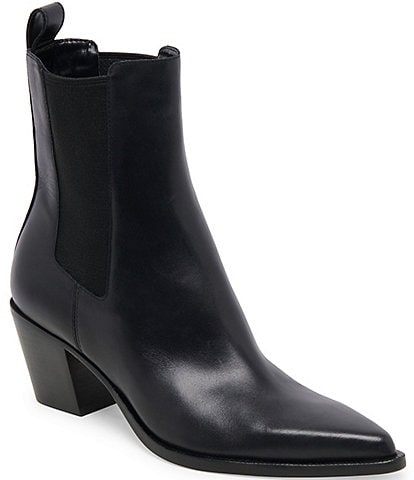 Dolce Vita Shadie H2O Leather Waterproof Point Toe Chelsea Booties