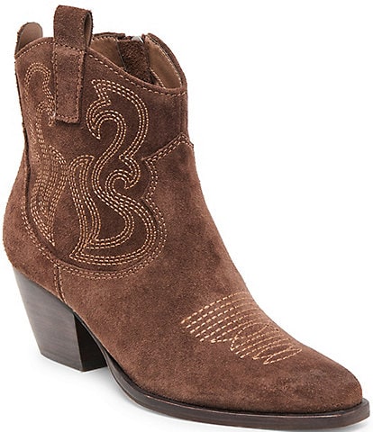 Dolce Vita Shania H2O Waterproof Suede Western Booties
