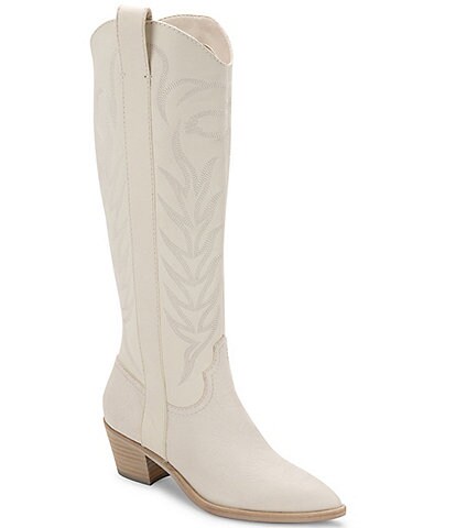 Dolce Vita Solei Embossed Leather Western Tall Boots