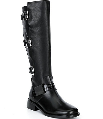 Donald Pliner Almah Tall Leather Buckle Boots