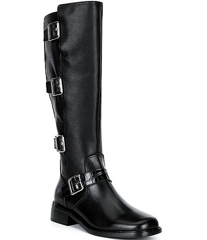 Donald Pliner Almah Tall Leather Buckle Boots