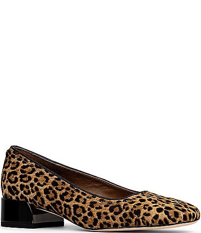 Donald Pliner Drew Leopard Printed Calf Hair Pumps